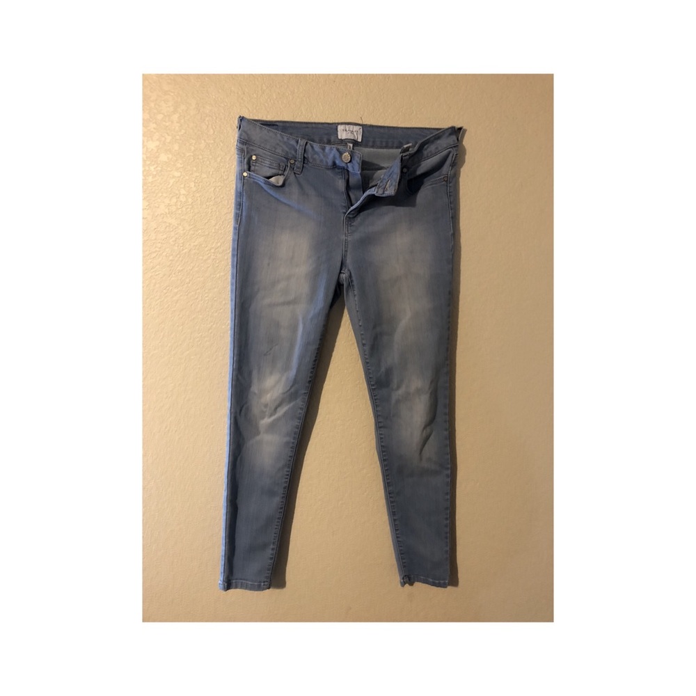 Light washed jeans.